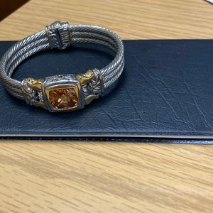 John Medeiros mixed metal citrine bracelet